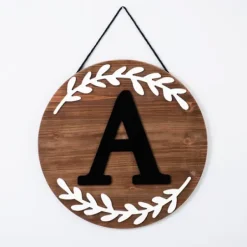 Monogram Wall Decor-Kirkland's Home Natural Wood Monogram A Wall Plaque
