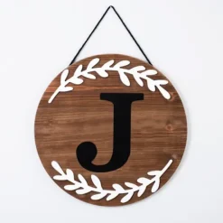 Monogram Wall Decor-Kirkland's Home Natural Wood Monogram J Wall Plaque