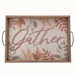 Decorative Trays-Kirkland's Home Natural Wood Monogram K Decorative Tray