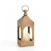 Lanterns-Kirkland's Home Natural Wood Open Frame Lantern, 15 In. Tan