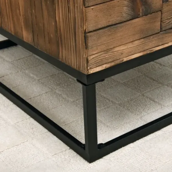 Coffee Tables-Kirkland's Home Natural Wood Plank Top Coffee Table Tan