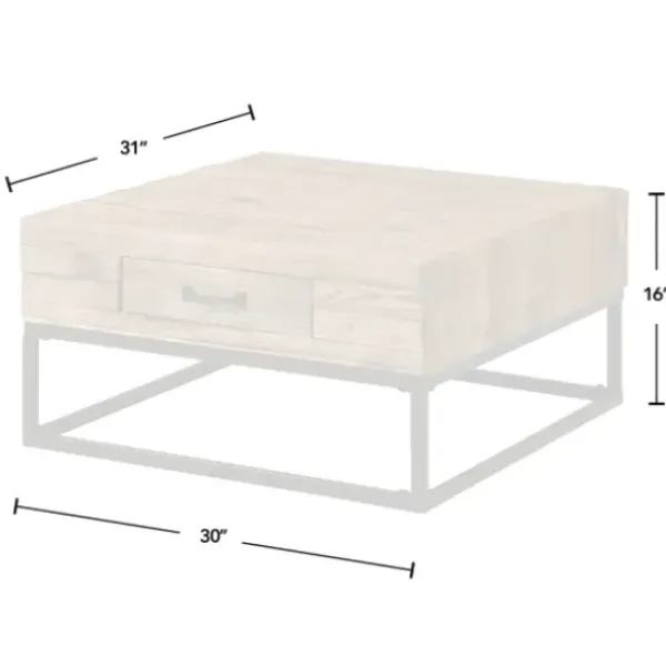 Coffee Tables-Kirkland's Home Natural Wood Plank Top Coffee Table Tan