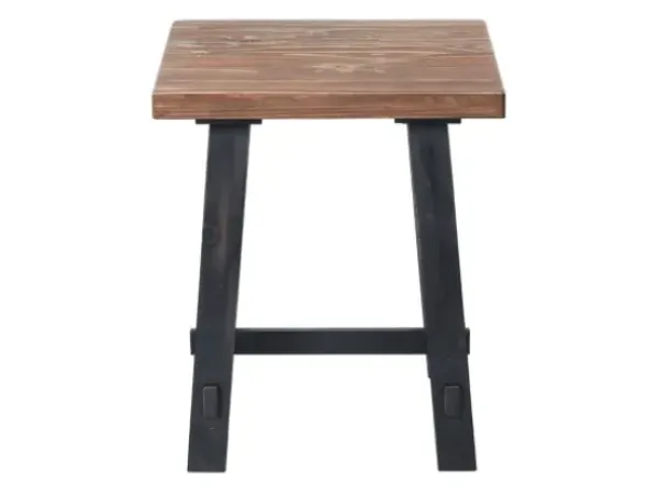 Accent & End Tables-Kirkland's Home Natural Wood Sawhorse Accent Table Tan/Black
