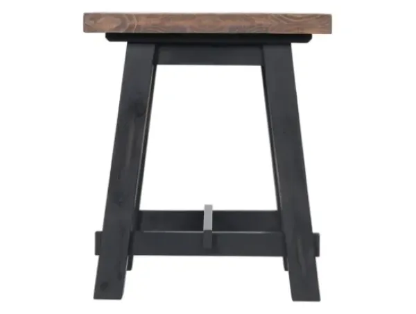 Accent & End Tables-Kirkland's Home Natural Wood Sawhorse Accent Table Tan/Black