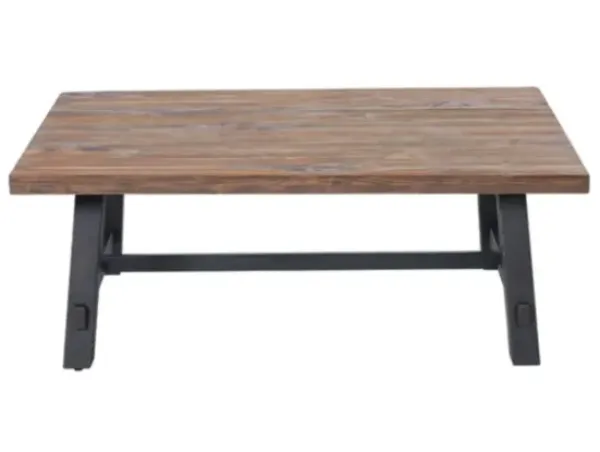 Coffee Tables-Kirkland's Home Natural Wood Sawhorse Coffee Table, 48X32 In. Tan