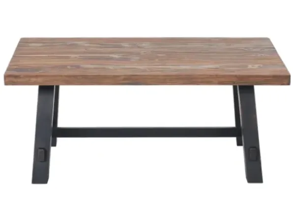 Coffee Tables-Kirkland's Home Natural Wood Sawhorse Coffee Table, 42X24 In. Tan