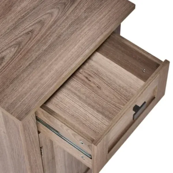 Bathroom Furniture-Kirkland's Home Natural Wood Single Door Cabinet Tan