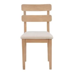 Dining Chairs-Kirkland's Home Natural Wood Slatted Back Dining Chairs, Set Of 2 Gray