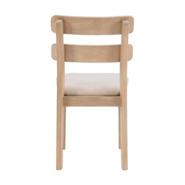 Dining Chairs-Kirkland's Home Natural Wood Slatted Back Dining Chairs, Set Of 2 Gray