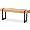 Benches & Ottomans-Kirkland's Home Natural Wood Stack Industrial Bench