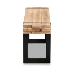 Benches & Ottomans-Kirkland's Home Natural Wood Stack Industrial Bench