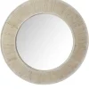Framed Mirrors-Kirkland's Home Natural Wood Whitewash Round Frame Mirror