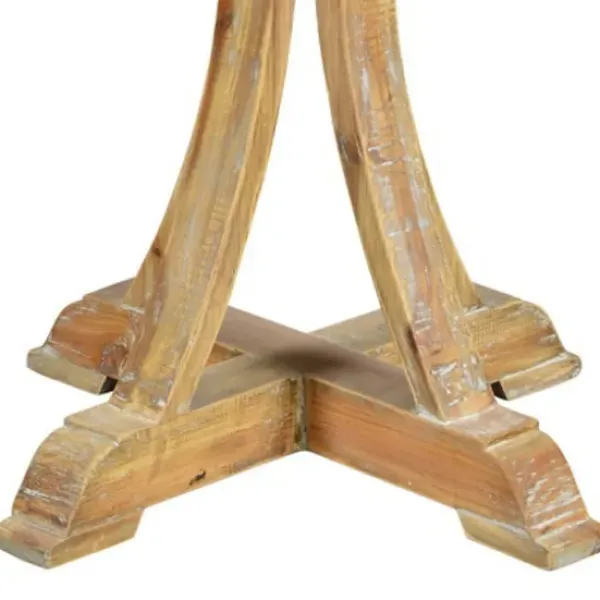 Accent & End Tables-Kirkland's Home Natural Wooden Arched Base Round Top Accent Table Tan