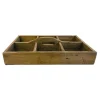 Baskets & Boxes-Kirkland's Home Natural Wooden Compartment Caddy With Handle Brown