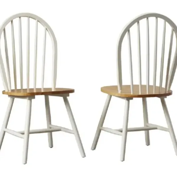 Dining Chairs-Kirkland's Home Natural Wooden Dining Chairs, Set Of 2 White
