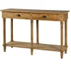 Console Tables-Kirkland's Home Natural Wooden 2-Drawer Console Table