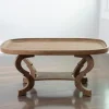 Coffee Tables-Kirkland's Home Natural Wooden Parker Coffee Table Brown