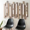 Wall Plaques-Kirkland's Home Natural Wooden Planks Mirrored Wall Plaque Tan