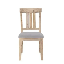 Dining Chairs-Kirkland's Home Natural Wooden Sonoma Dining Chairs, Set Of 2 Gray