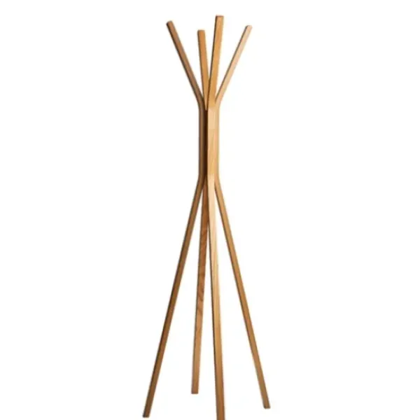 Entryway Furniture-Kirkland's Home Natural Wooden Tripod Leg Coat Rack