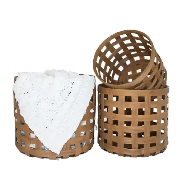 Baskets & Boxes-Kirkland's Home Natural Woven Beehive Coil Basket Tan