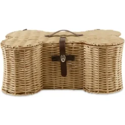 Baskets & Boxes-Kirkland's Home Natural Woven Bone Shaped Basket, 17 In. Tan