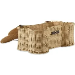 Baskets & Boxes-Kirkland's Home Natural Woven Bone Shaped Basket, 17 In. Tan