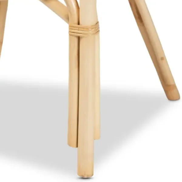 Dining Chairs-Kirkland's Home Natural Woven Rat Curved Back Dining Chair Tan