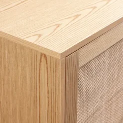 Cabinets & Sideboards-Kirkland's Home Natural Woven Rat Front Cabinet Tan