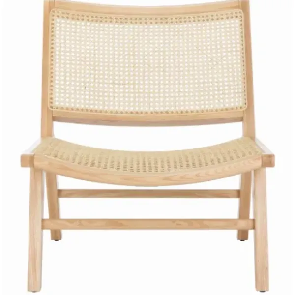 Accent Chairs-Kirkland's Home Natural Woven Rat Low-Slung Accent Chair Tan
