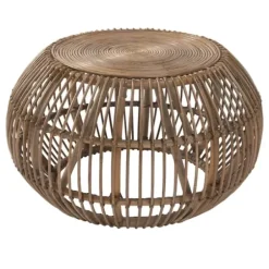 Coffee Tables-Kirkland's Home Natural Woven Rat Round Coffee Table Tan