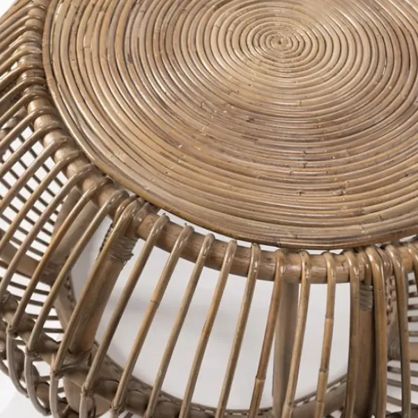 Coffee Tables-Kirkland's Home Natural Woven Rat Round Coffee Table Tan