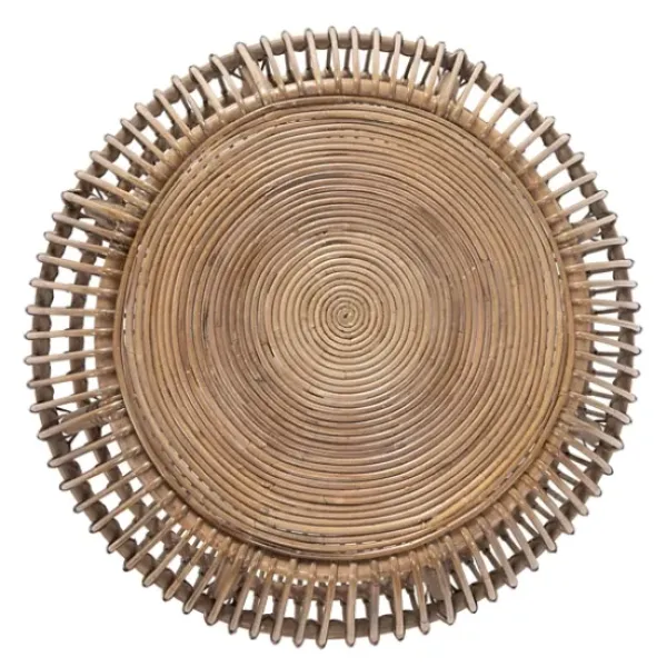 Coffee Tables-Kirkland's Home Natural Woven Rat Round Coffee Table Tan