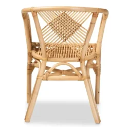 Dining Chairs-Kirkland's Home Natural Woven Rat X-Back Dining Chair Tan