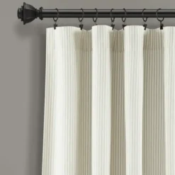 Curtains & Drapes-Kirkland's Home Natural Woven Single Curtain Panel, 84 In. Tan