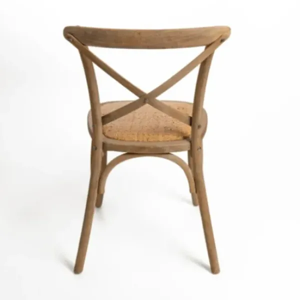 Dining Chairs-Kirkland's Home Natural X Frame Cane Seat Dining Chair Brown