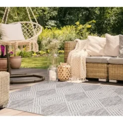 Outdoor Rugs-Kirkland's Home Nautical Rope Indoor/Outdoor Area Rug, 2X3 Tan