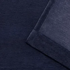Curtains & Drapes-Kirkland's Home Navy & White Stripe Cafe Curtain Panel Set, 24 In. Blue