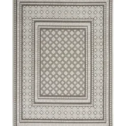 Outdoor Rugs-Kirkland's Home Navy Adelaide Trellis Outdoor Area Rug, 6X9 Blue