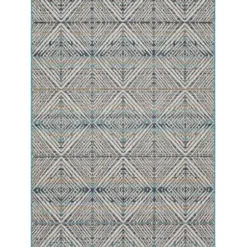 Outdoor Rugs-Kirkland's Home Navy Adelaide Trellis Outdoor Area Rug, 7X9 Blue