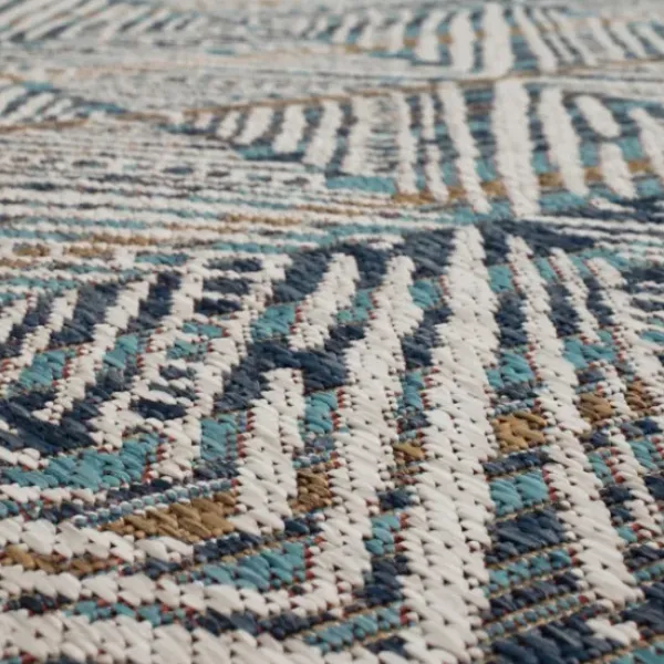 Outdoor Rugs-Kirkland's Home Navy Adelaide Trellis Outdoor Area Rug, 7X9 Blue