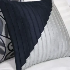 Comforters-Kirkland's Home Navy Amador 7-Pc. Queen Comforter Set Blue/Silver