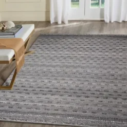 Outdoor Rugs-Kirkland's Home Navy And Gray Botanical Outdoor Area Rug, 6X9 Blue/Gray