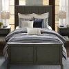 Comforters-Kirkland's Home Navy And Ivory Stripe 9-Pc. King Comforter Set Blue/White