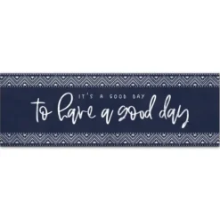Wall Quotes & Signs-Kirkland's Home Navy And White Good Day Canvas Art Print Blue/White