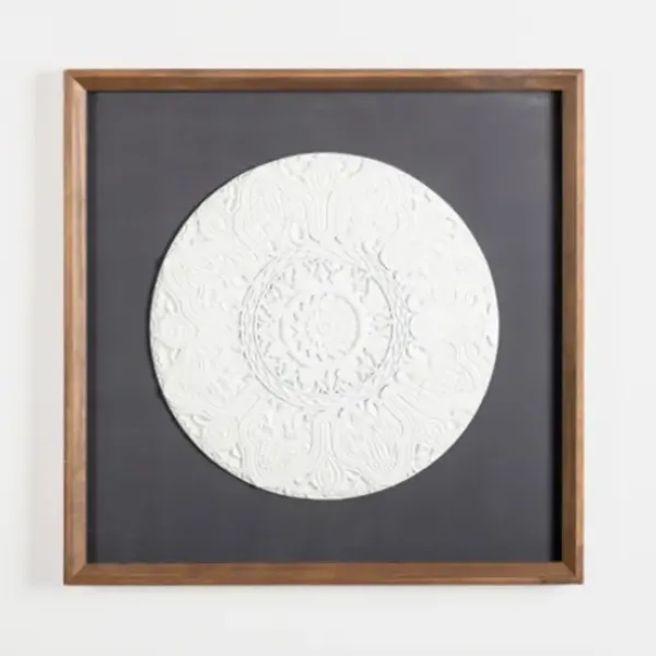 Wall Plaques-Kirkland's Home Navy And White Medallion Wall Plaque Blue/White