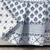Blankets & Throws-Kirkland's Home Navy And White Striped Geometric Reversible Throw Blue/White