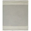 Blankets & Throws-Kirkland's Home Navy And White Stripes Cotton Throw Blue/White