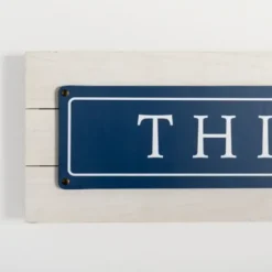 Wall Quotes & Signs-Kirkland's Home Navy And White This Is Us Wall Plaque Blue/White