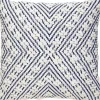 Pillows-Kirkland's Home Navy And White Woven Maze Pillow Blue/White